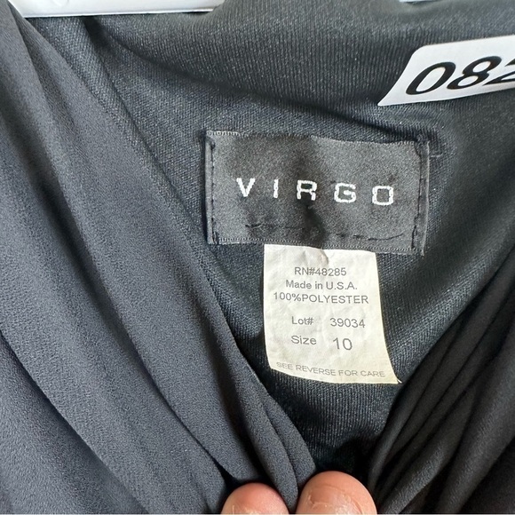 Virgo black sleeves dress.slip on. Size 10 - Picture 10 of 11